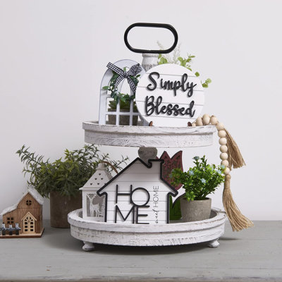 Ensemble de plateau rustique rustique