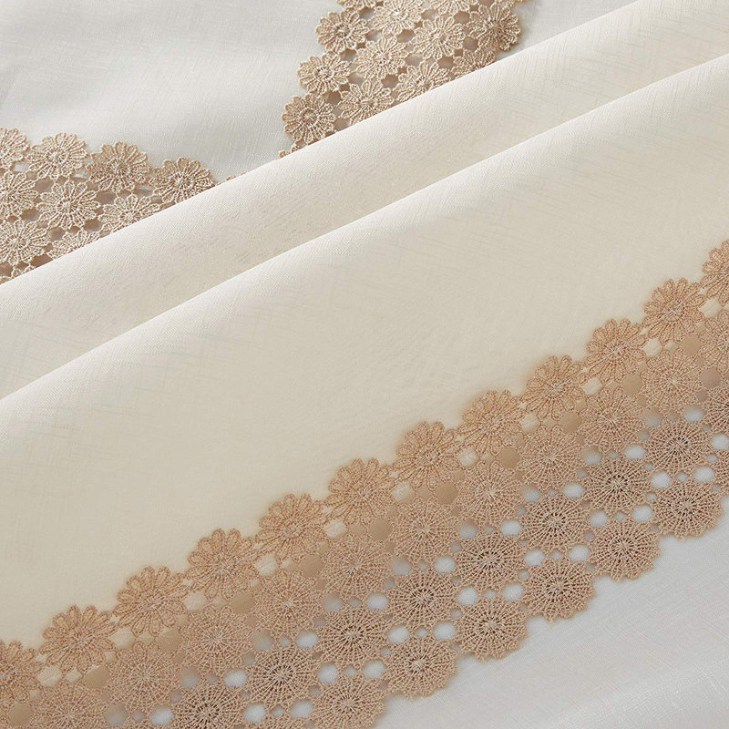 Westman Emroidered Tablecloth, 90" L x 70" W, Ivory