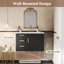 Ensemble d'armoire de salle de bain murale 30 "avec lavabo en céramique, meuble de salle de bain avec porte à fermeture en douceur et tiroirs, meuble-lavabo moderne avec lavabo-556903904