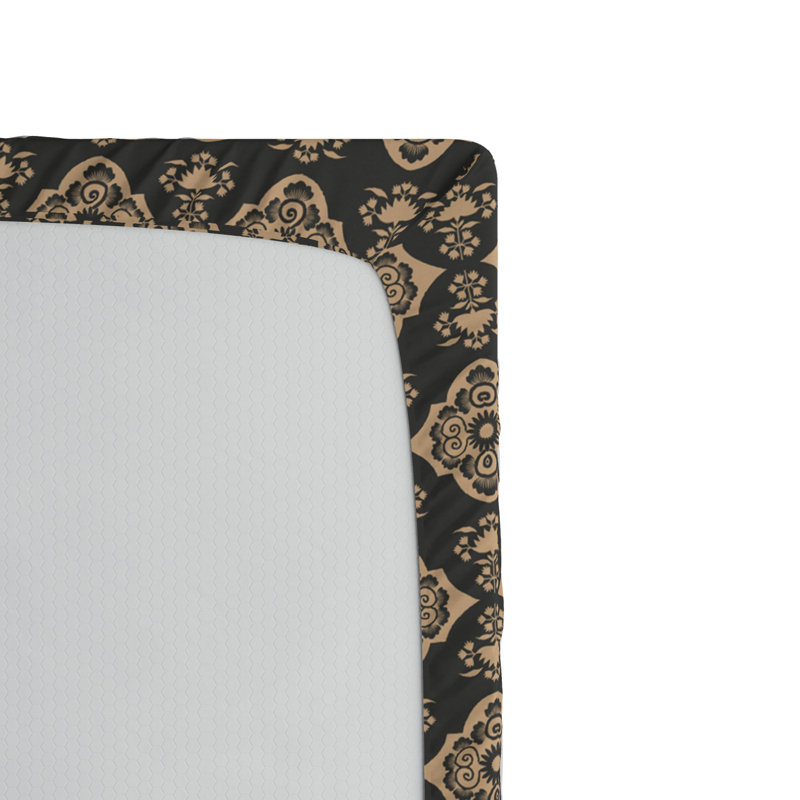 Microfiber Damask Fitted Sheet, Twin Fitted Sheet