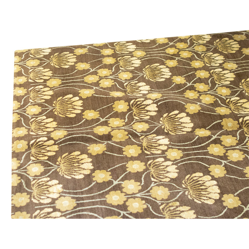 Handmade Silk and Wool Area Rug