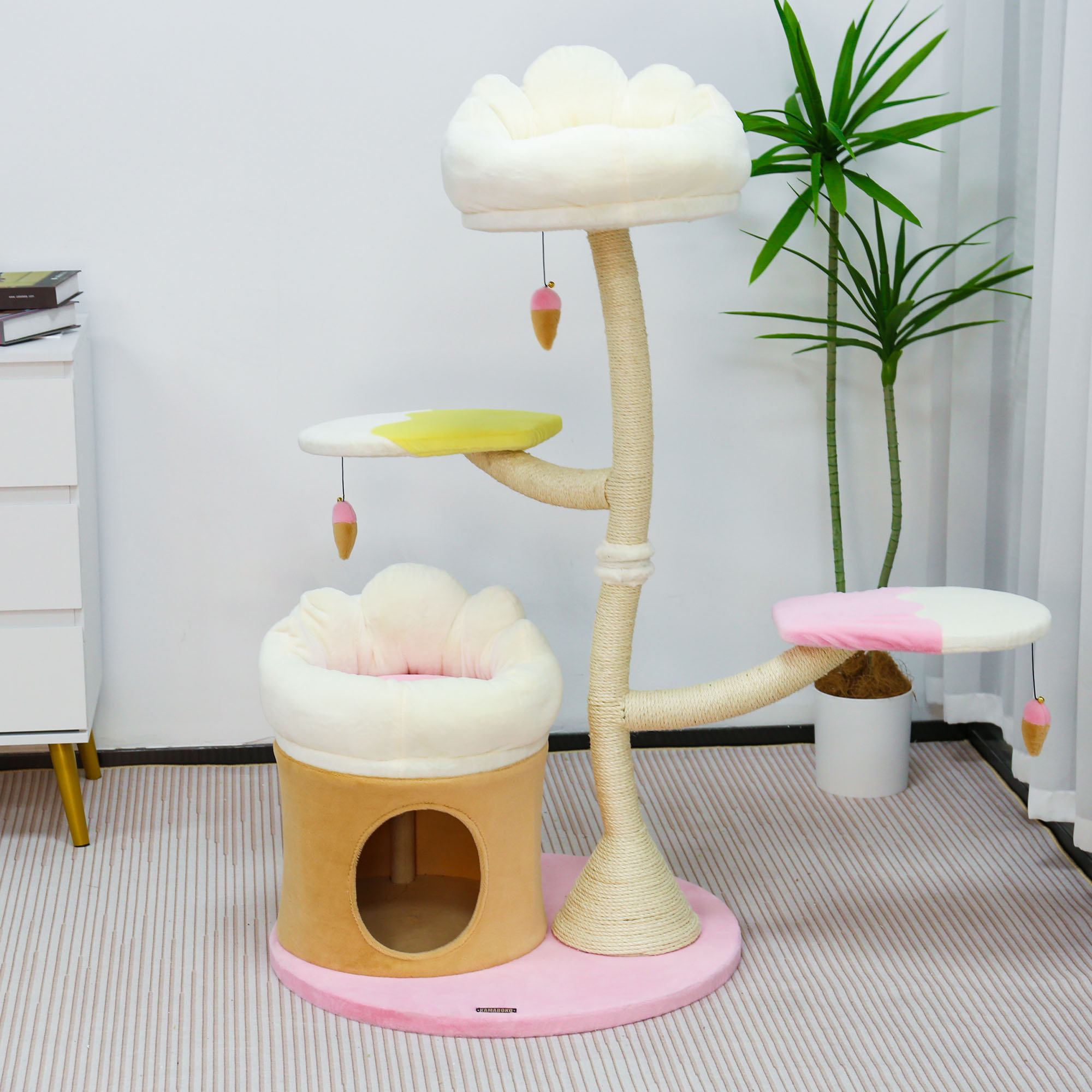 Tucker Murphy Pet™ 52.4'' H Ellanore Colorful Flower Cat Tree Wayfair