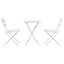 Vidaxl Bistro Set Folding 3 Pcs Steel-117955442