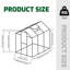 Serre coupe-vent Gain Height 1,8 x 1,8 m - Structure en aluminium, panneaux en polycarbonate pour toutes les saisons, idéale pour la plantation à l'extérieur, accès direct, structure robuste.