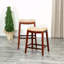 Tabouret 30 ", siège en cuir