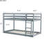 Lit mezzanine simple en bois de caoutchouc gris avec design contemporain pour tous les intérieurs, gris, fabriqué à partir de matériaux pour une chambre à coucher de longue durée