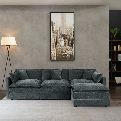 Casmin 112" 4 - Piece Modular Sectional With Ottoman