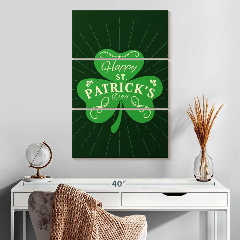 Lelend Happy St. Patrick's Day, H 32 po x l 20 po