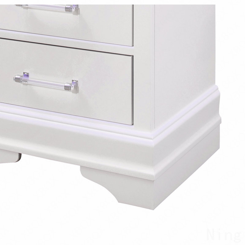 Table de chevet avec DEL, Blanc