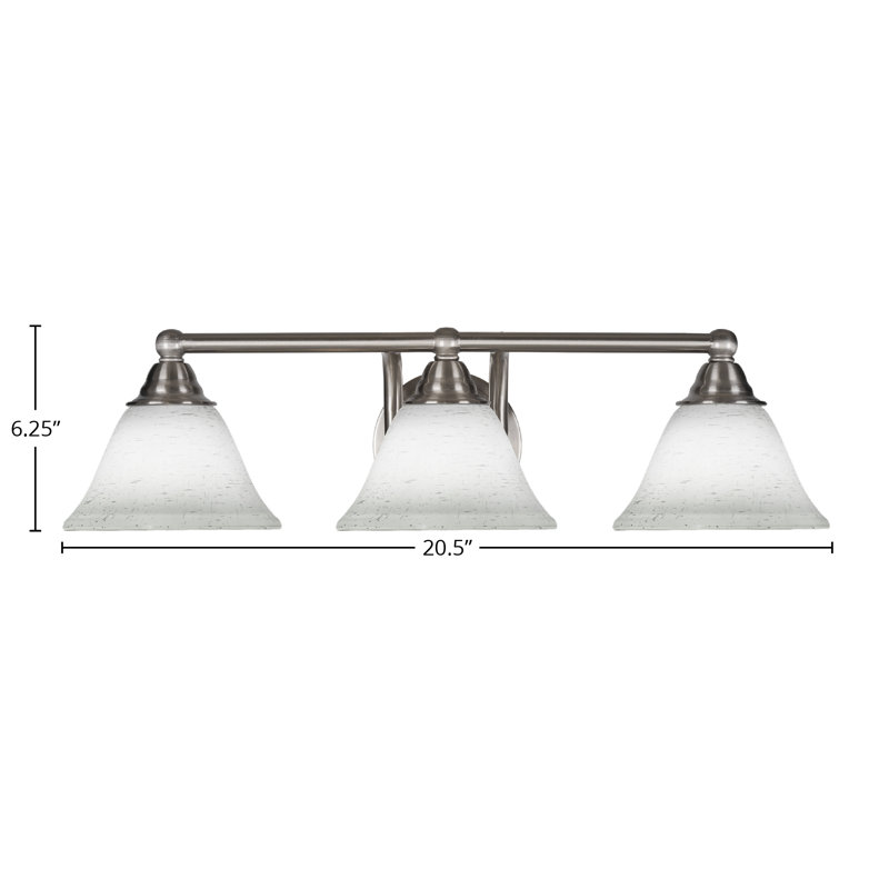 Michell 3-Light Bath Bar, Brushed Nickel