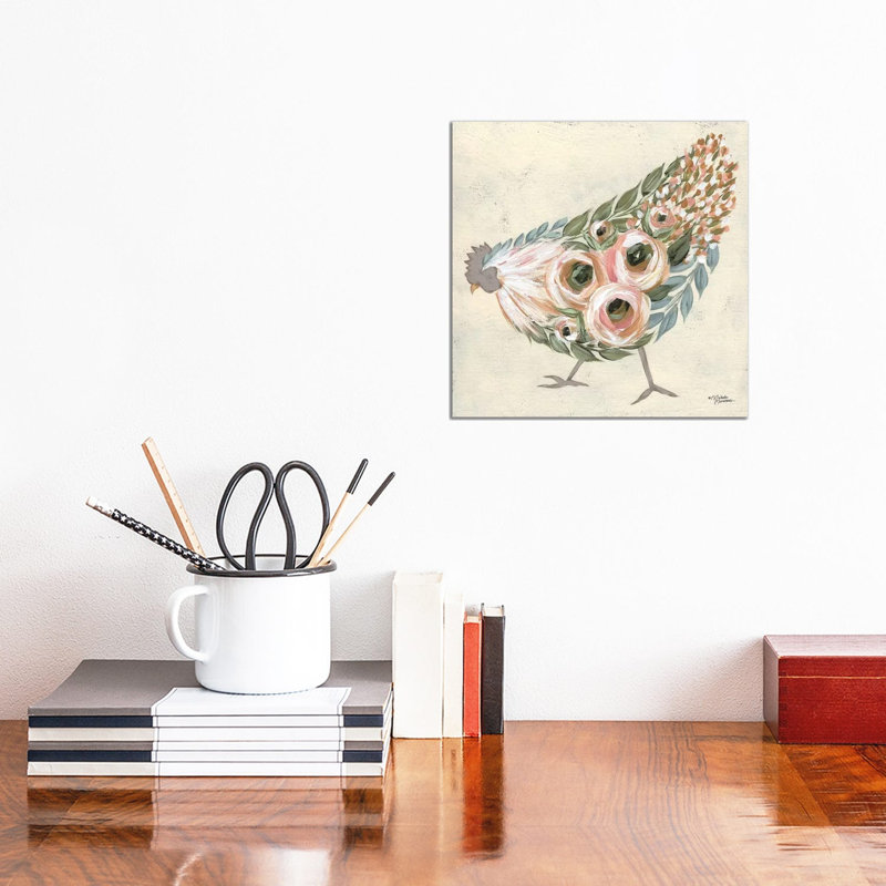 Astrid The Hen by Michele Norman - Print on Canvas, Wrapped Canvas, 30.48 cm H x 30.48 cm W