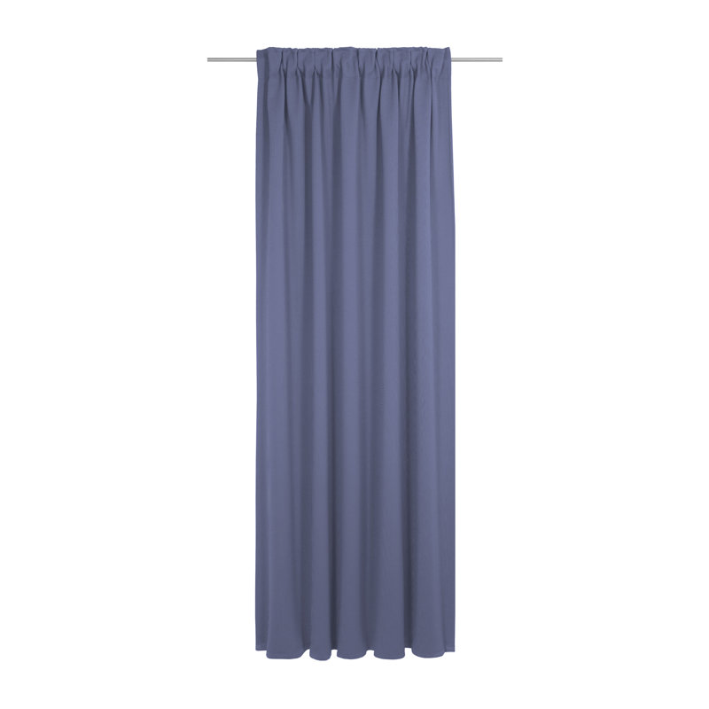 Uni Collection 100% Cotton Room Darkening Curtain Single Panel, 142cm wide x 335cm high, Royal blue