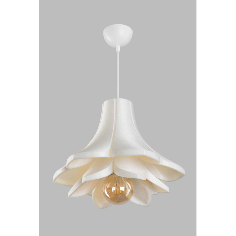 Lustre, 1 Light, 11.61" H x 11.61" W x 8.46" D, Cream