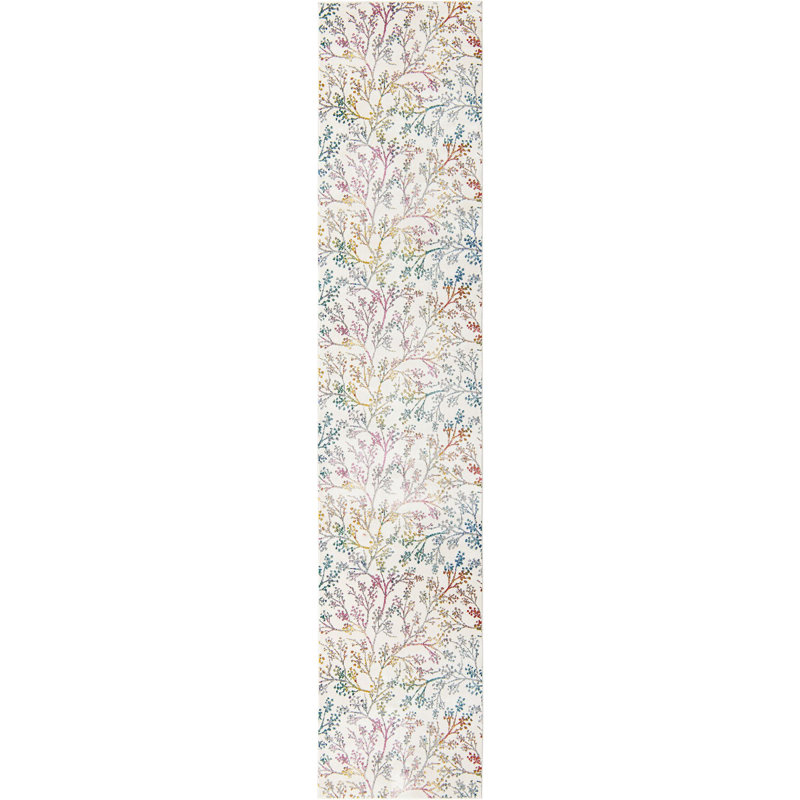 Floral Indoor Rug, Runner 2'7" x 12'
