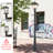 6 Ft. Black Aluminum Outdoor Lamp Post With Gfci Outlet