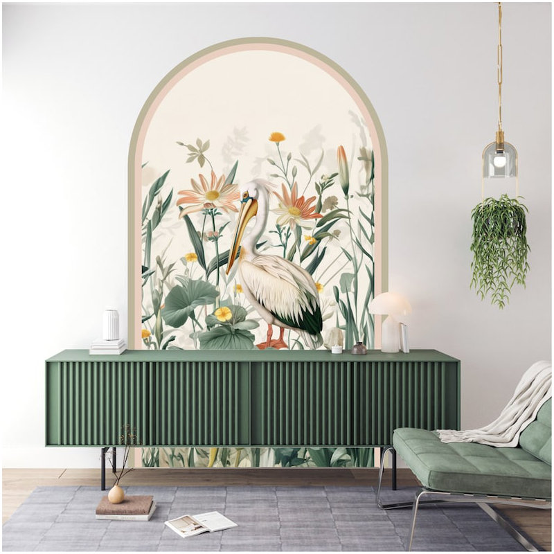 Adhésif décoratif pelican pelez et collez, très grand, H 85 po x l 48 po