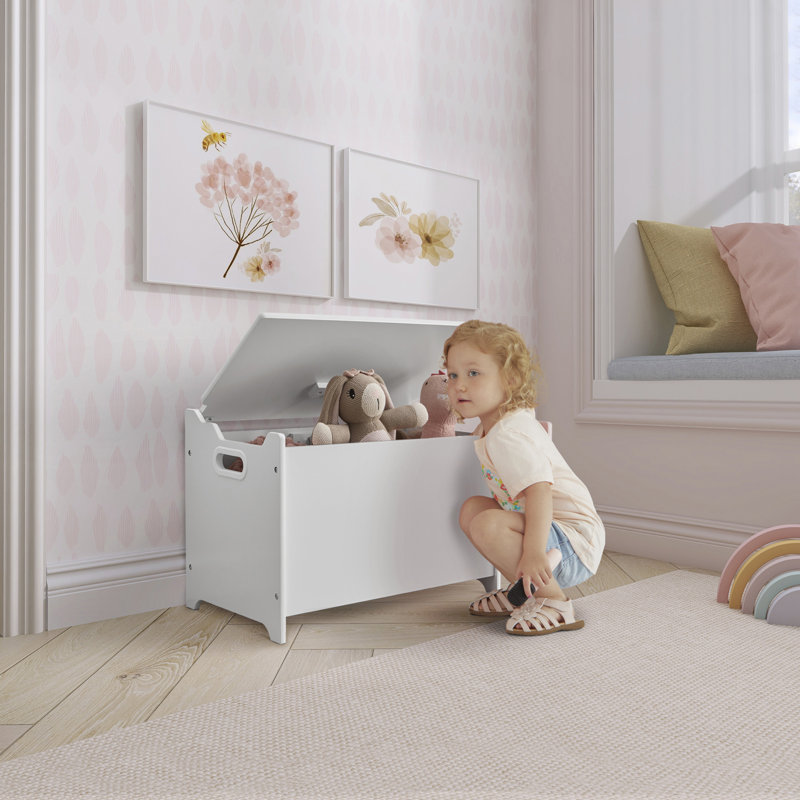  Evolur Wooden Toy Chest Organizer , White