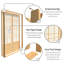 83" x 73.5" Eudes Shoji Double Sliding Room Divider-205877097