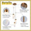 Luminaire suspendu en verre grainé 3 lumières 9 po à DEL
