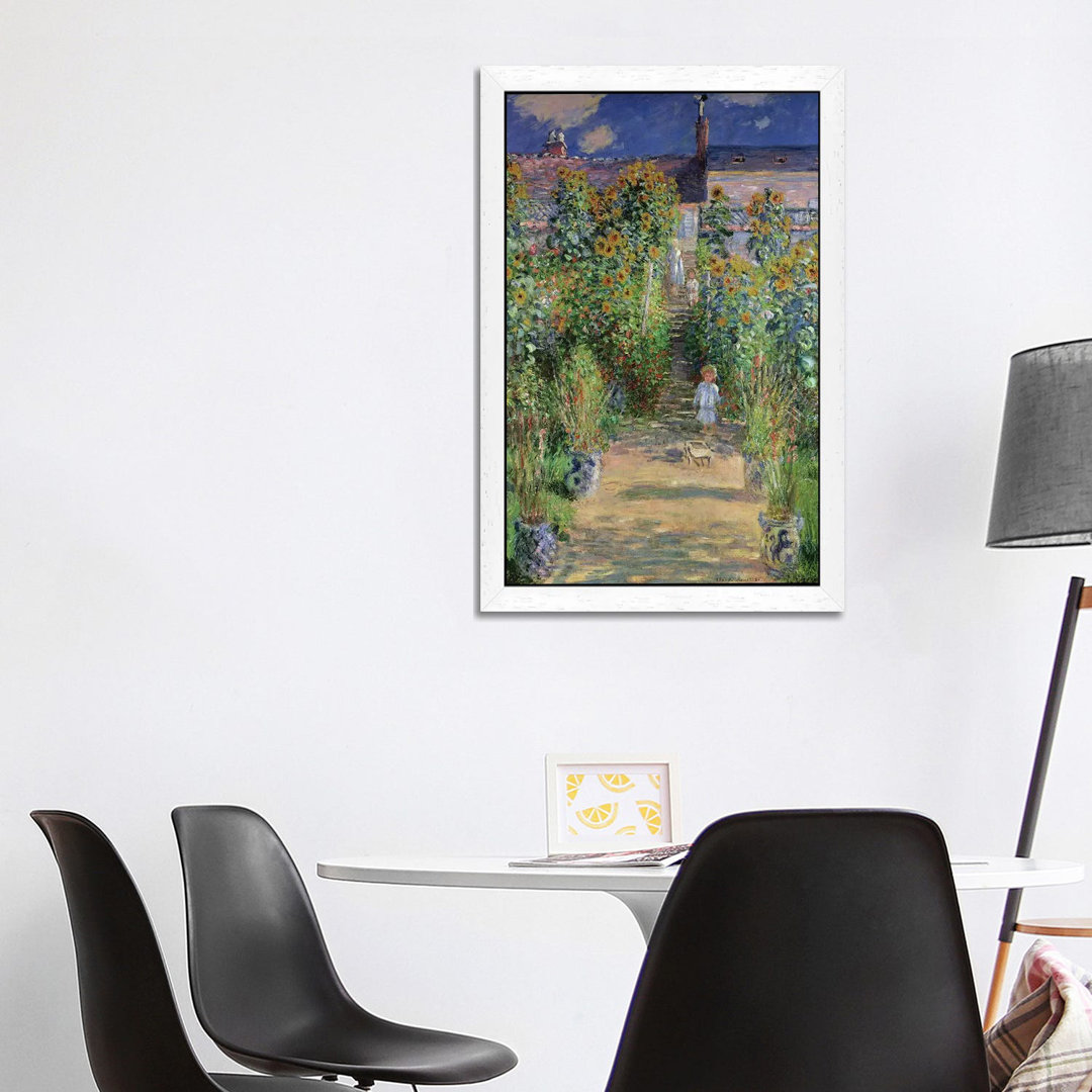The Artist's Garden At Vetheuil, 1880 by Claude Monet - Wrapped Canvas Painting