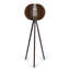 Lampe sur pied sculpturale en noyer