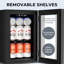 Mini réfrigérateur de 24 bouteilles avec porte en verre et tablette en fil d'acier, petite taille et grande capacité, portable et économe en énergie