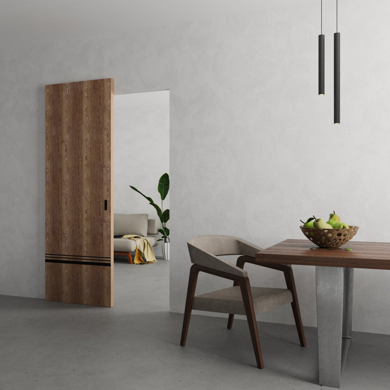 Grange cachée | Planum 0012 | Portes robustes à finition robuste et modernes | Ensemble coulissant Magic, 28 po x 84 po