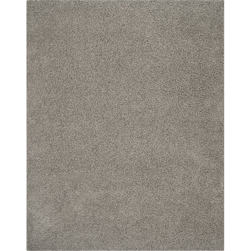 Ashleigh-Marie Solid Color Machine Woven Polypropylene Area Rug in Light Gray, Rectangle 9' x 12'