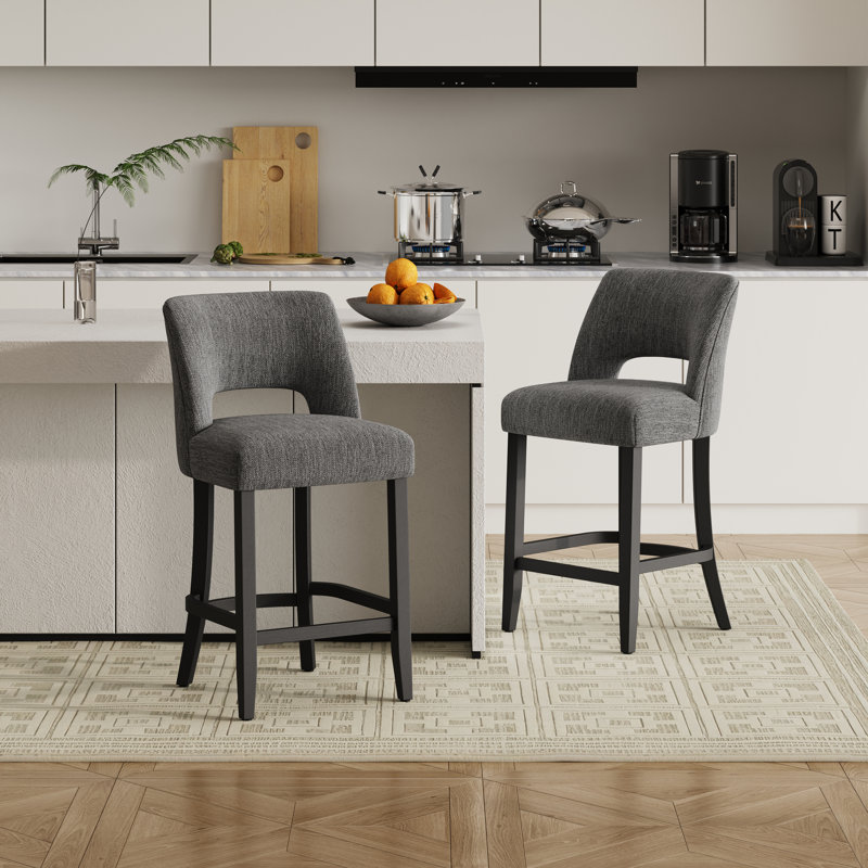 Tabouret de bar Bisto, Gris foncé