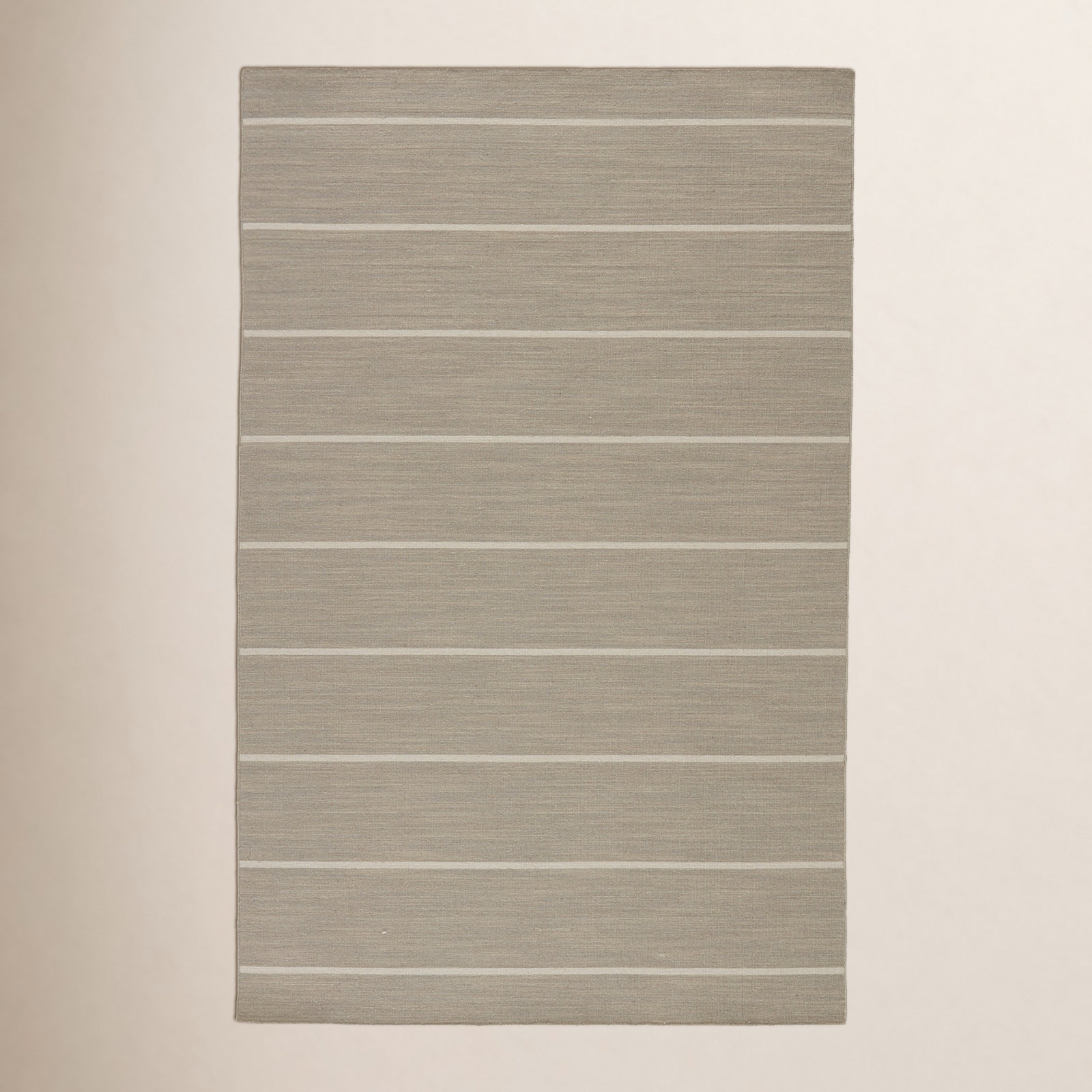 Creekmont Brown Light Gray Hand-Woven Wool Rug, Rectangle 9' x 12'