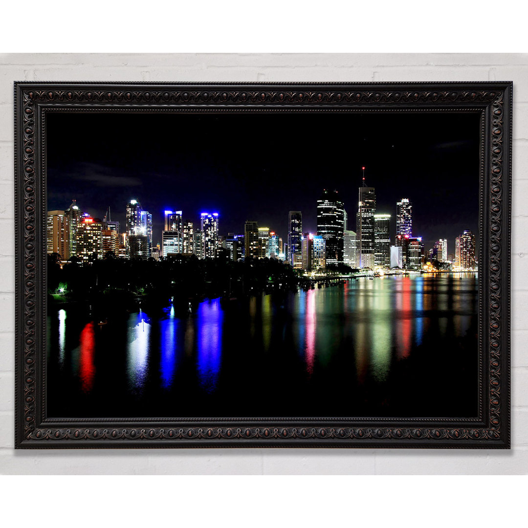 Gerahmtes Wandbild Hong Kong Rainbow Light Reflections