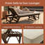 Ensemble de canapé d'extérieur réglable en bois d'acacia avec coussins résistants à l'eau, naturel et beige-129200455
