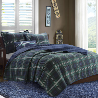 Ensemble de courtepointe réversible Brody avec coussin décoratif