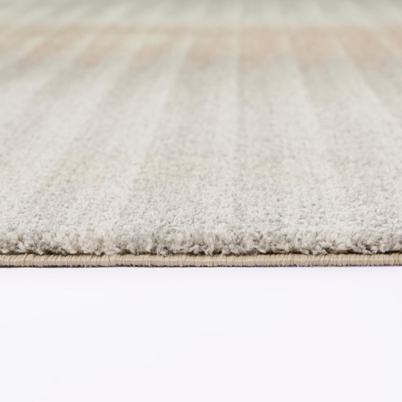 Tapis abstrait moderne beige/rouille Niehaus, 7 pi 10 po x 10 pi