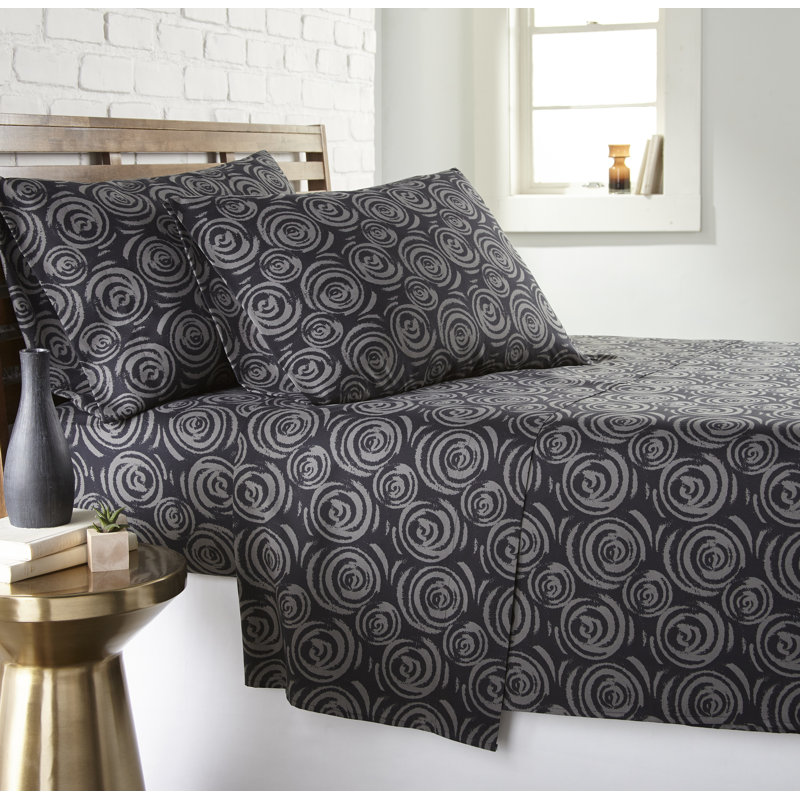 Ensemble de draps en microfibre Vilano Choice, Grand, Noir