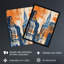 Cream Orange Cityscape Painting Wall Art Print