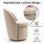 Fauteuil d'appoint pivotant avec dossier haut-1690956893