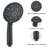 7-Setting Handheld Shower In Matte Black, Fading And 7 Spray Settings Shower, Rust