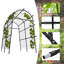 Treillis arche de jardin en acier 7,5 pi avec tiges de pergola en métal très hautes, largeur réglable, assemblage sans outil