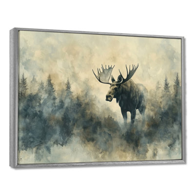 Gratianna Moose In The Mist Of Canada I - Moose, art mural