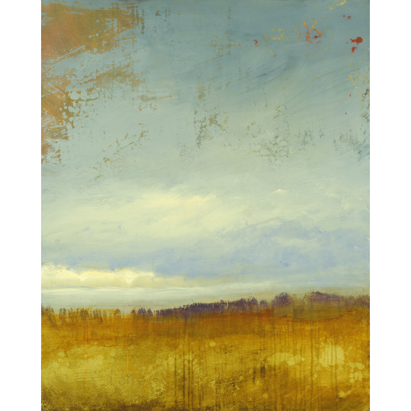 " Summertime Vista " Painting Print, Knife Gel, 30" H x 24" W x 1.5" D