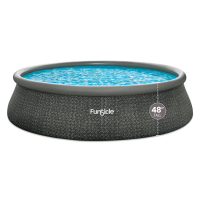 Funsicle 18' x 48" QuickSet Inflatable Ring Top Outdoor Above Ground Pool w/Pump