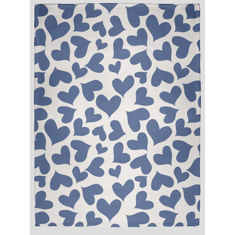 Jeté Saint-Valentin, L 30 po x L 39,75 po, Bleu cadet