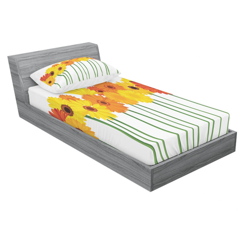 Microfiber Sheet Set, Twin Sheet Set with Fitted Sheet