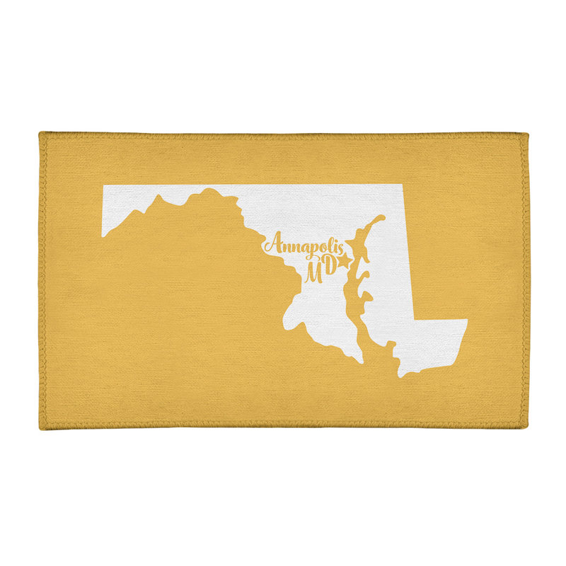 Tapis jaune en poly-chenille annapolis maryland, Rectangle 3 pi x 5 pi