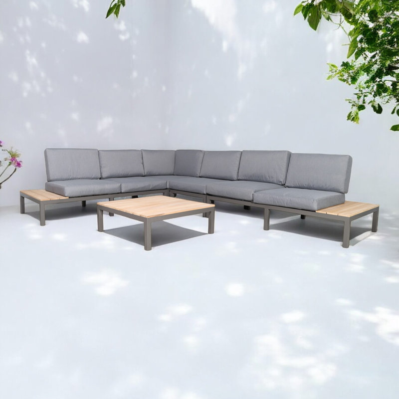 FSC1 ASPEN 6 Seat Modular Set 1 Coffee table, 2x End Pieces, 1x Corner Piece, 1x Middle Chairs
