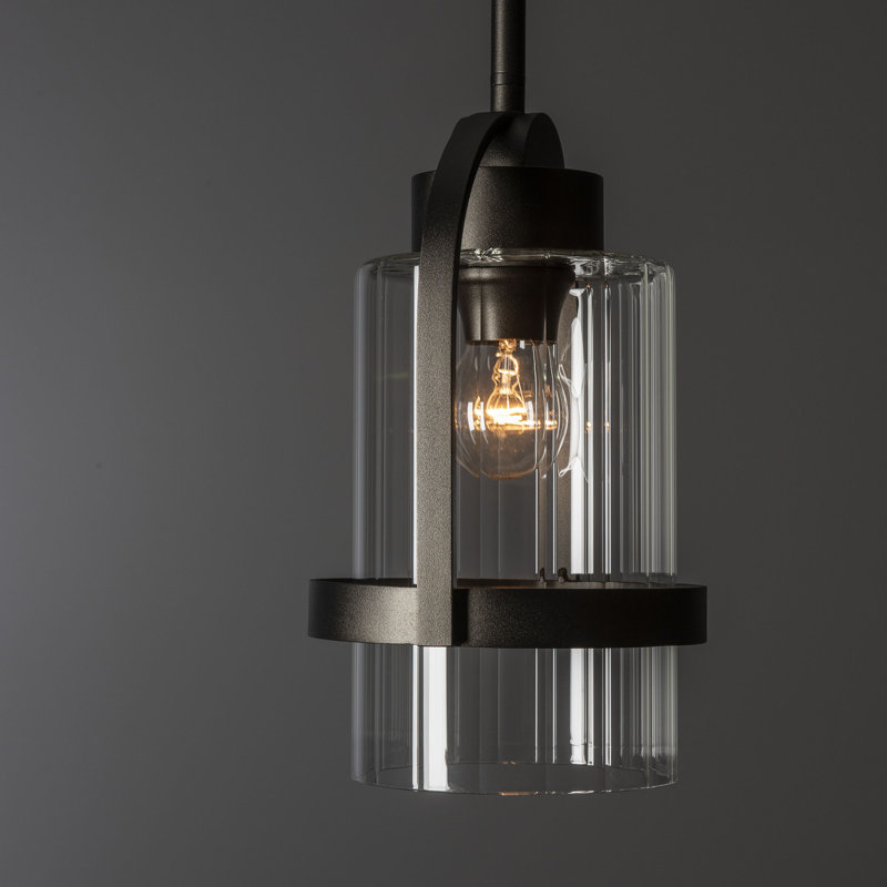 Alcove Outdoor Pendant, Frosted, Coastal Natural Iron
