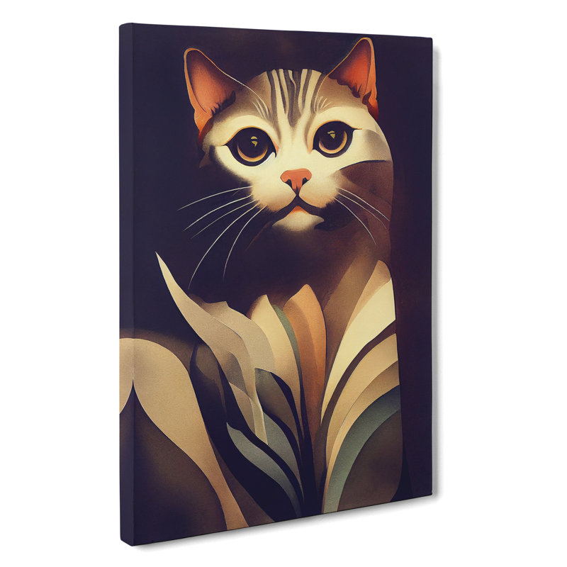 Fancy Cat - Wrapped Canvas, 50cm H x 35cm W
