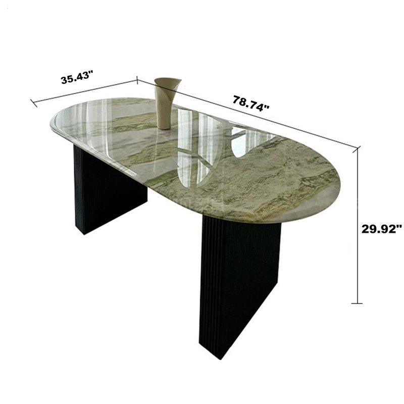 Table de salle à manger 78,74 po, 29.92" H x78.74" W x 35.43" D