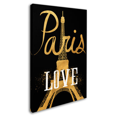 « paris love », art textuel sur toile tendue